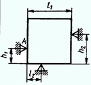 Однородная квадратная пластина весом 1 Н закреплена в вертикальной плоскости на трех опорах.